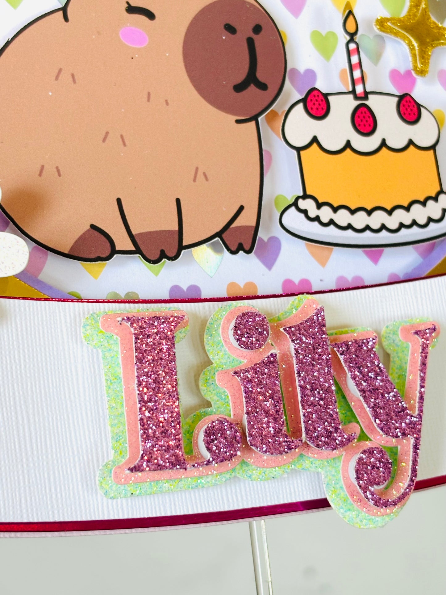 Capybara Birthday Cake Topper