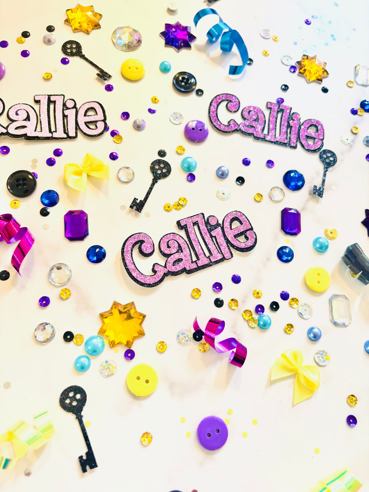 Button Eyed Girl Confetti *Personalized*