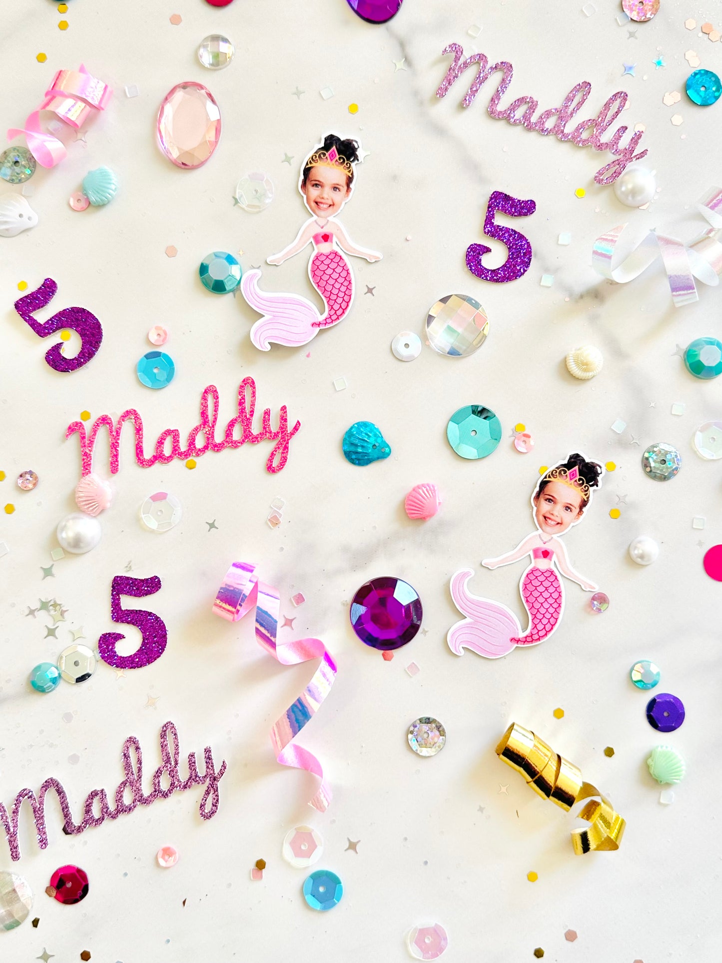 Custom Mermaid Photo Confetti