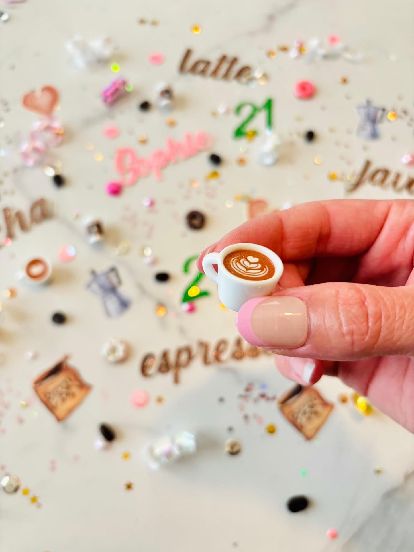 Espresso Coffee Party Table Confetti *Personalized*