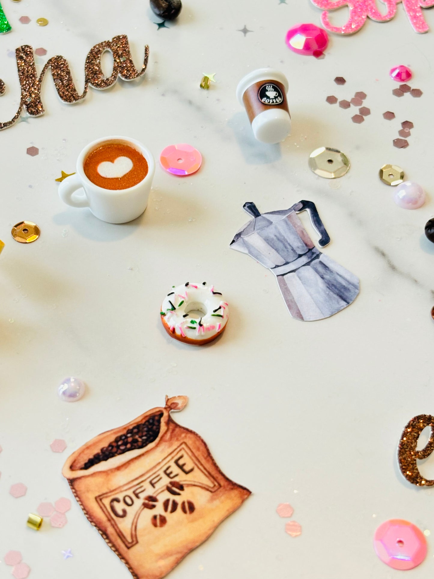 Espresso Coffee Party Table Confetti *Personalized*