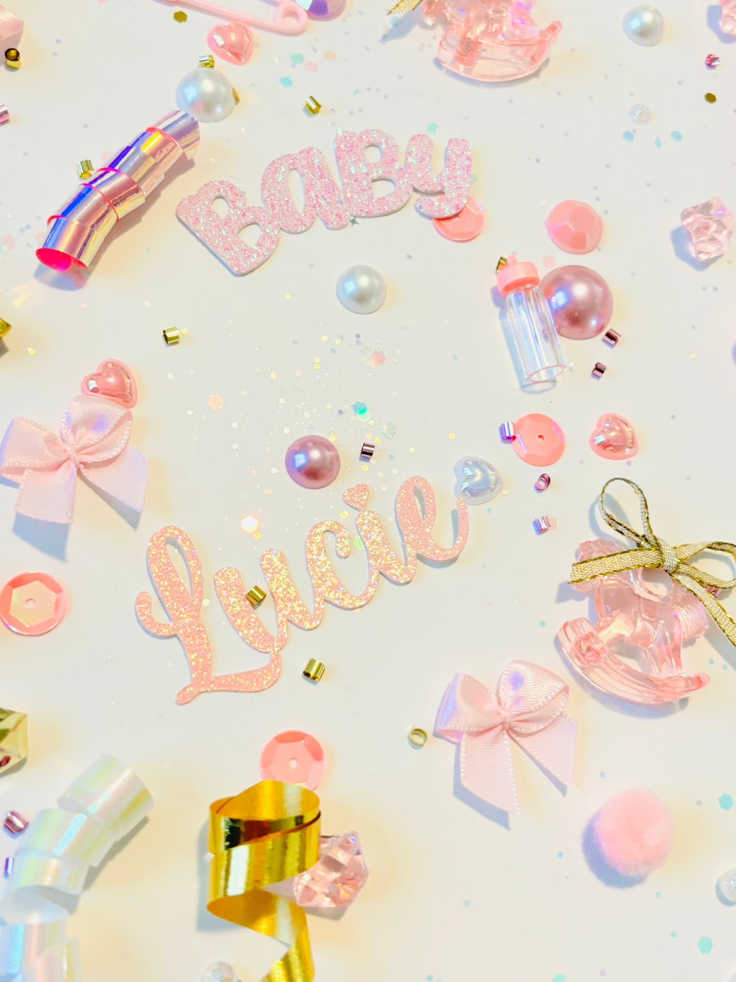 Classic Girly Baby Shower Confetti *Personalized*