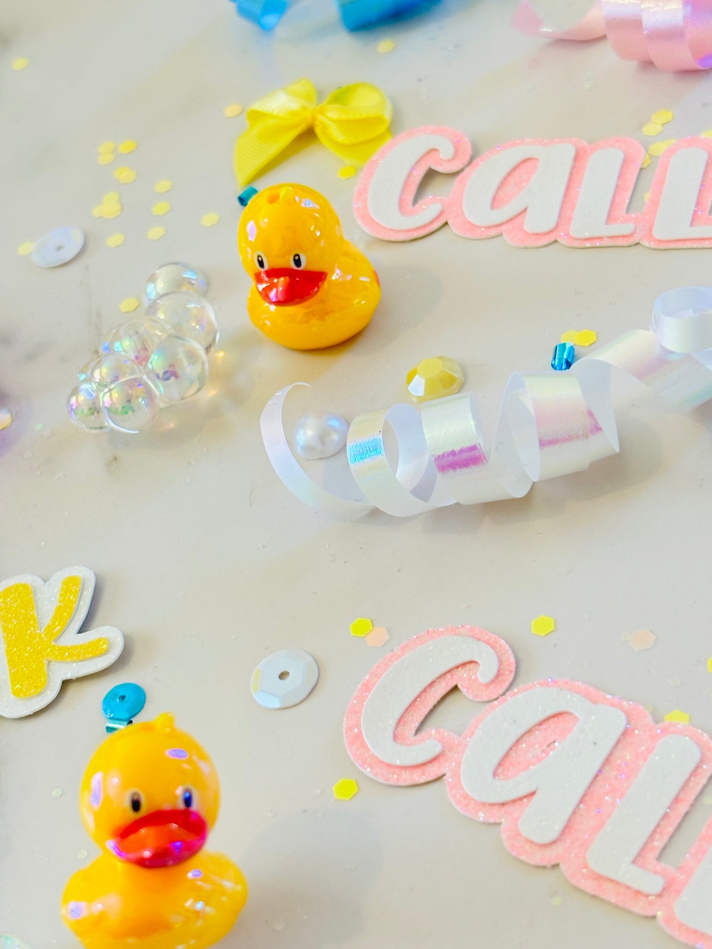 Rubber Ducky Table Scatter Confetti (Girl)*Personalized*