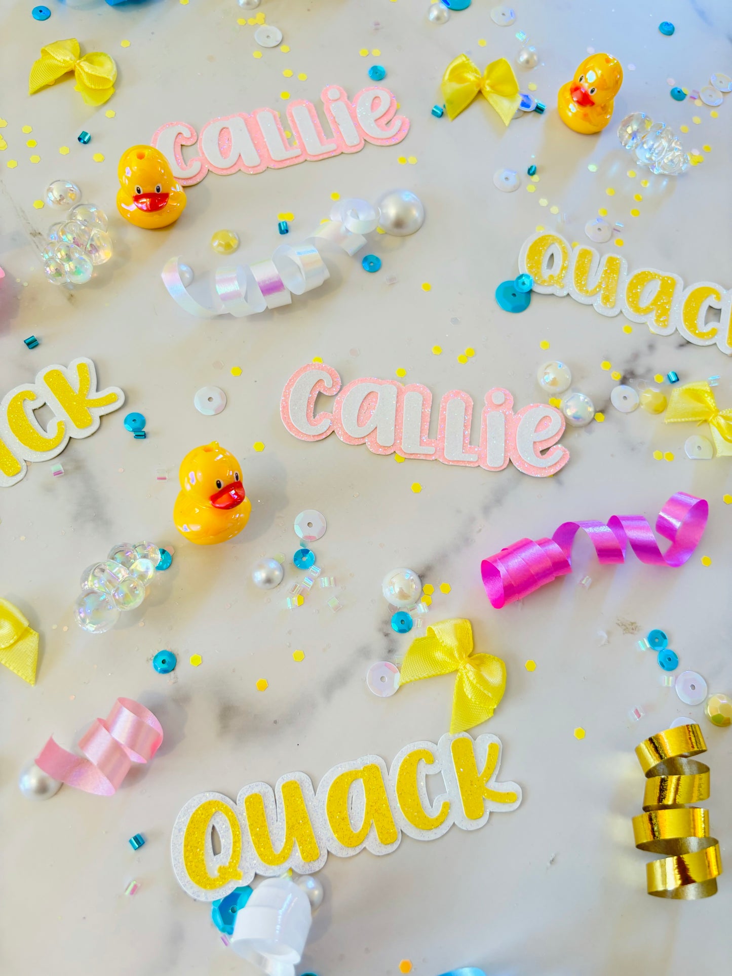 Rubber Ducky Table Scatter Confetti (Girl)*Personalized*
