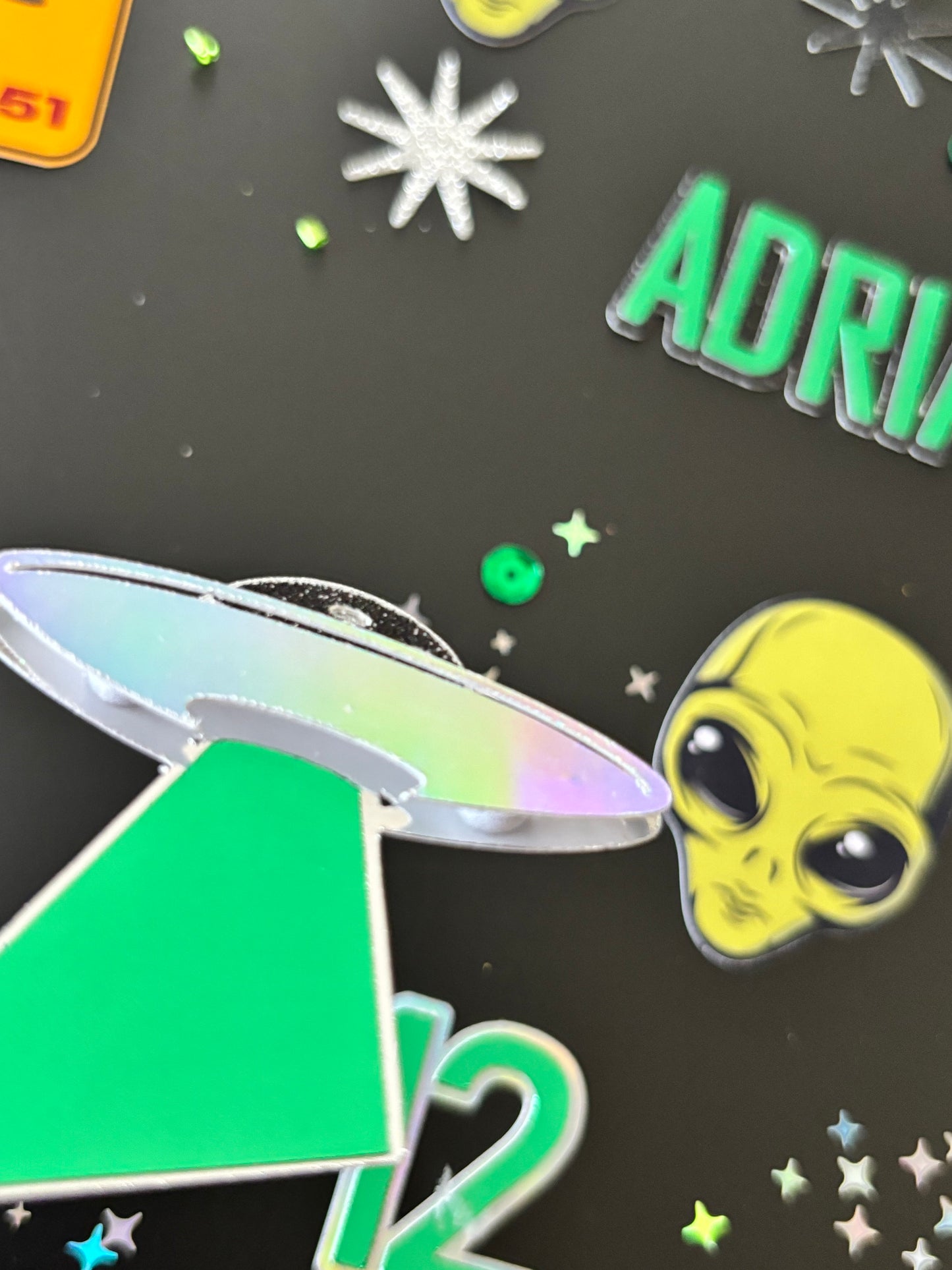 Alien UFO Table Confetti *Personalized*