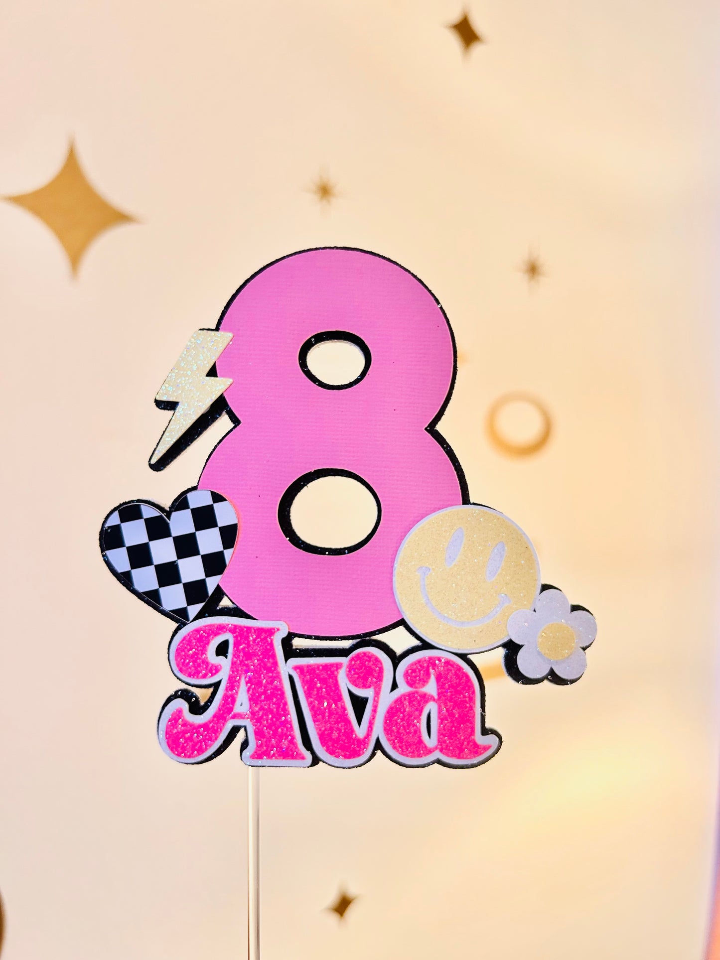 Happy Smiley Cake Topper *Personalized*