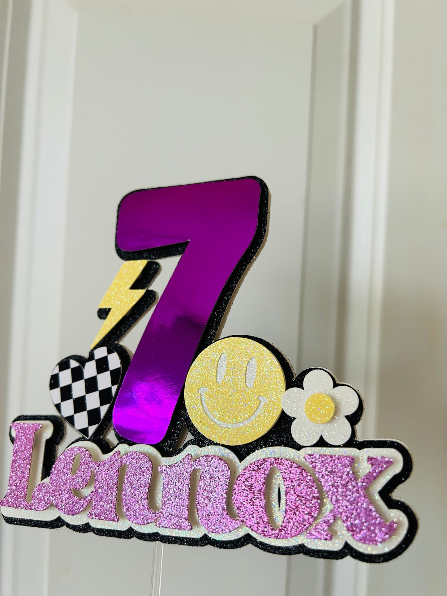 Happy Smiley Cake Topper *Personalized*