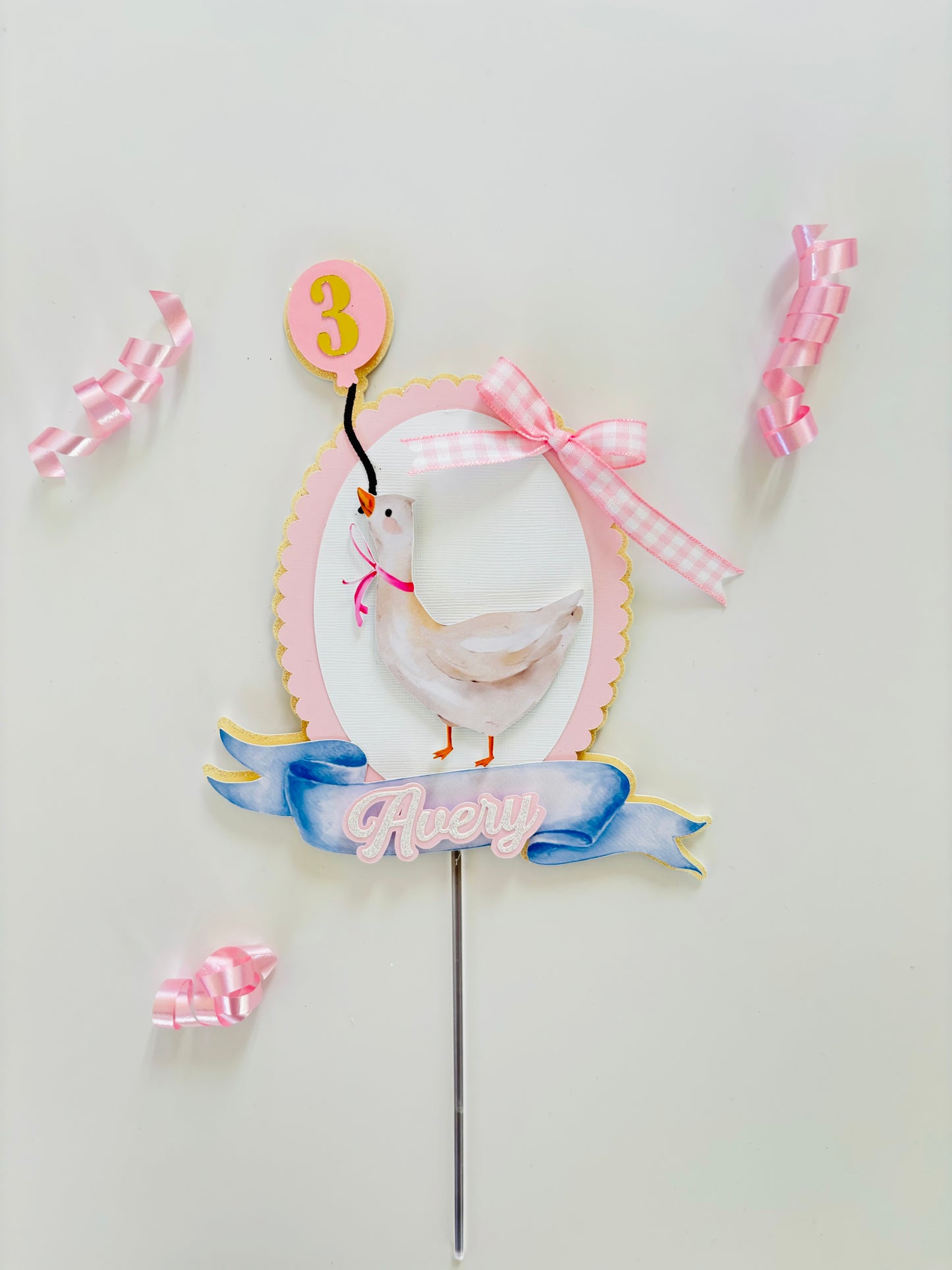 Silly Little Goose Cake Topper (Girl)