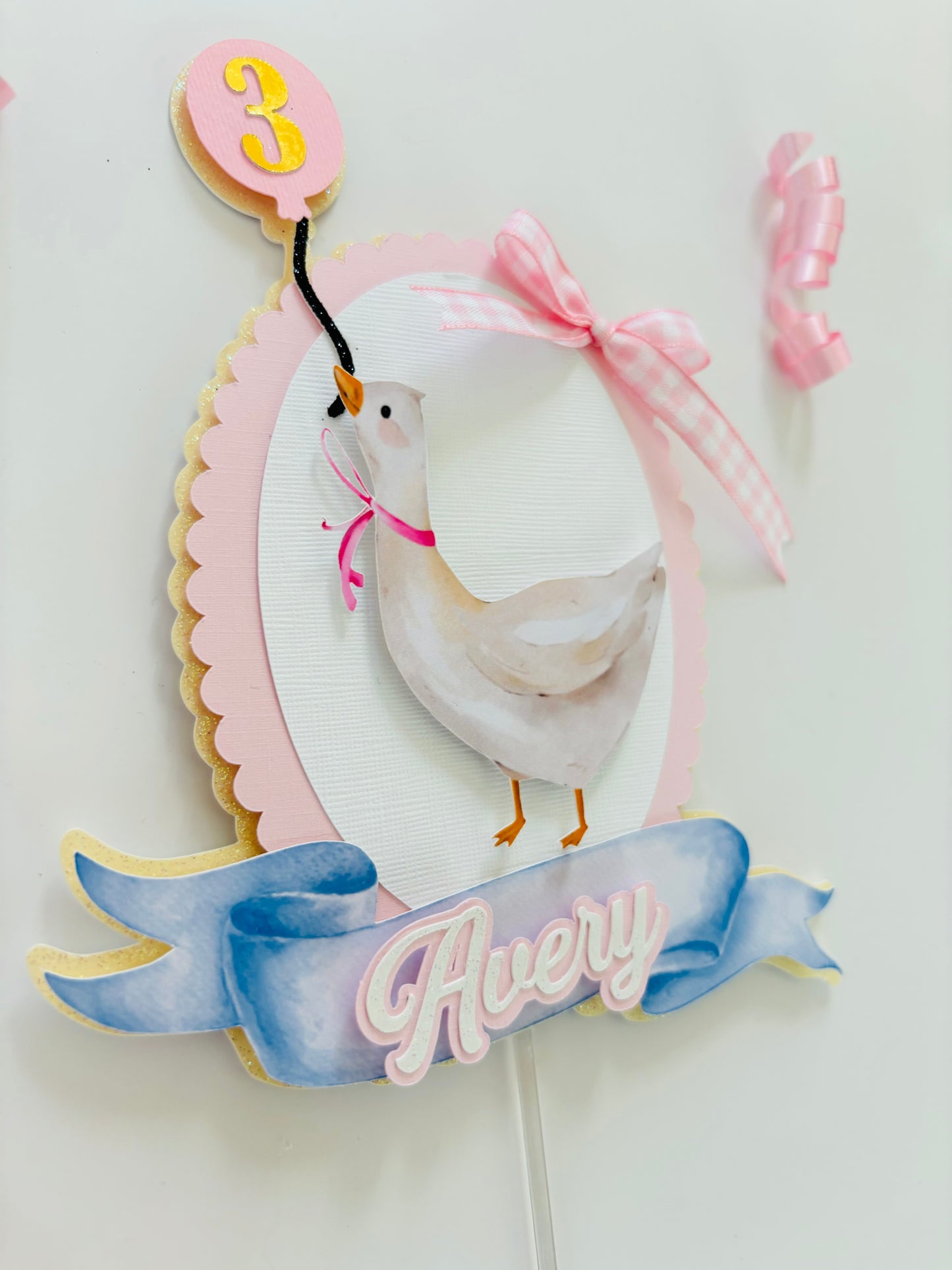 Silly Little Goose Cake Topper (Girl)