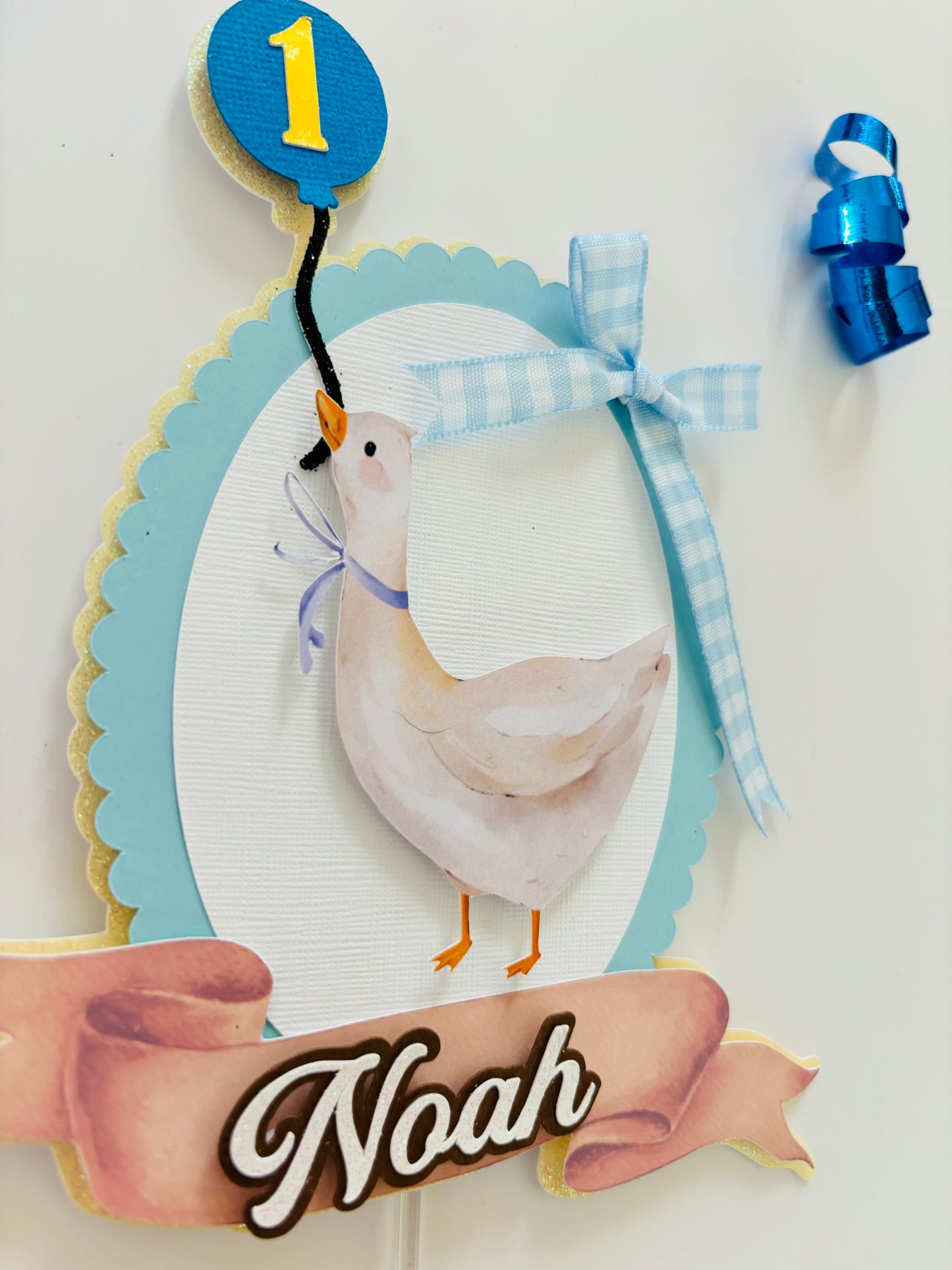 Silly Little Goose Cake Topper (Boy)