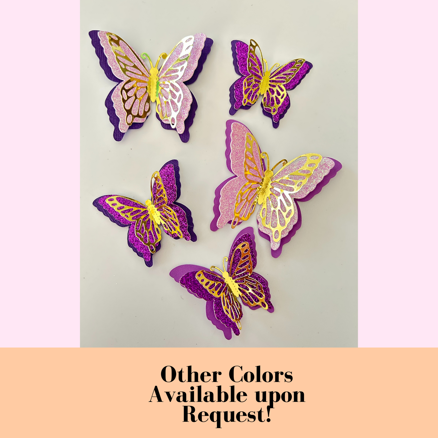 Handmade 3D Butterfly Cake Charms/Cupcake Toppers
