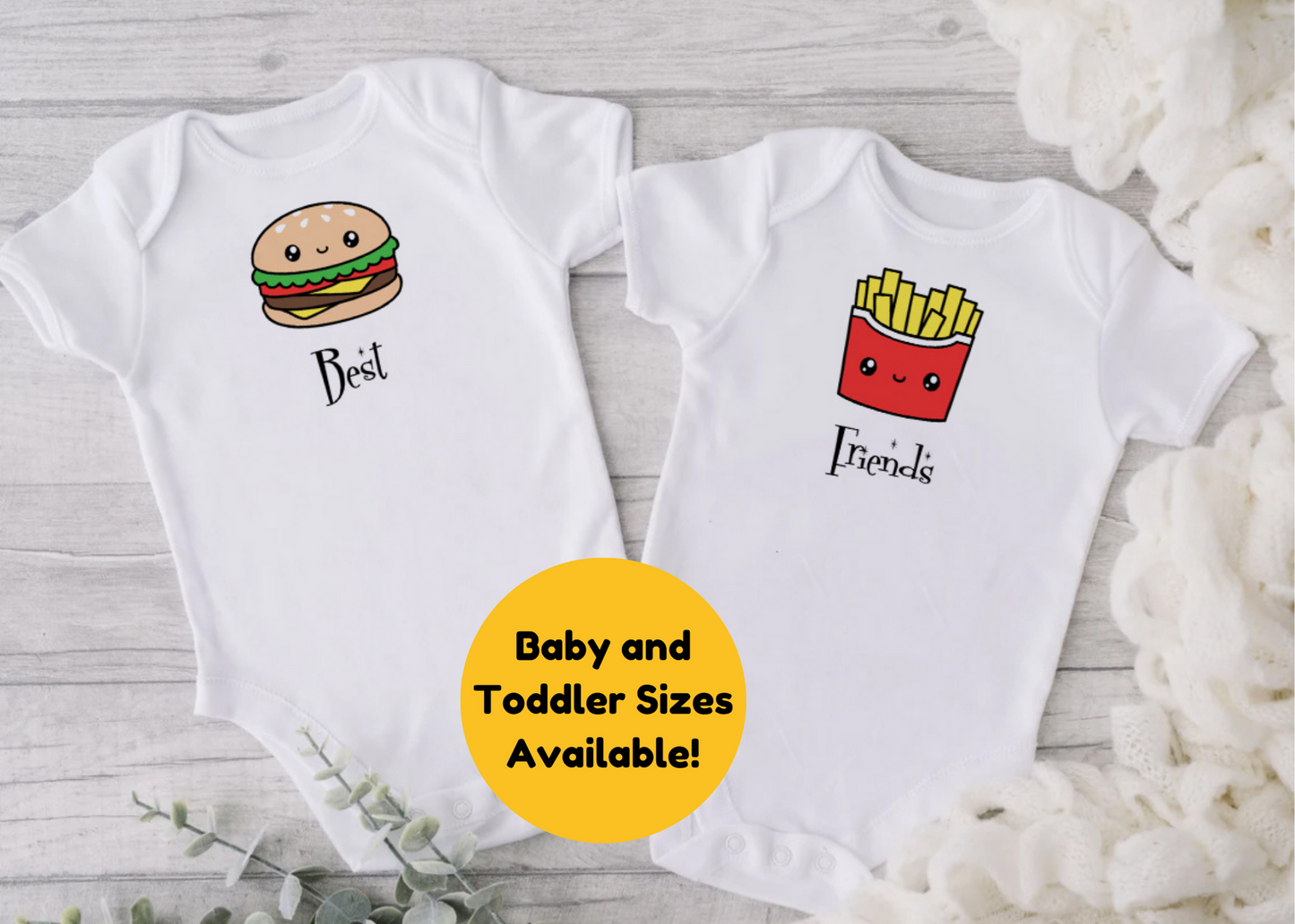Twin Burger & Fries Best Friends Set