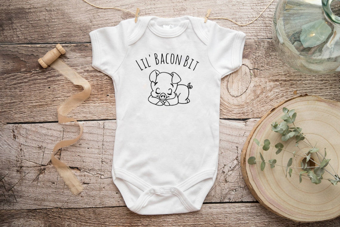 Lil' Bacon Bit Baby Onesie