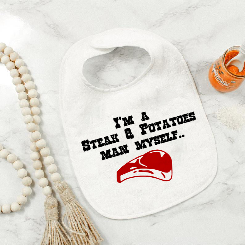 Steak and Potatoes Bib