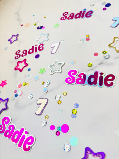 Girly Pop Star Confetti *Personalized*