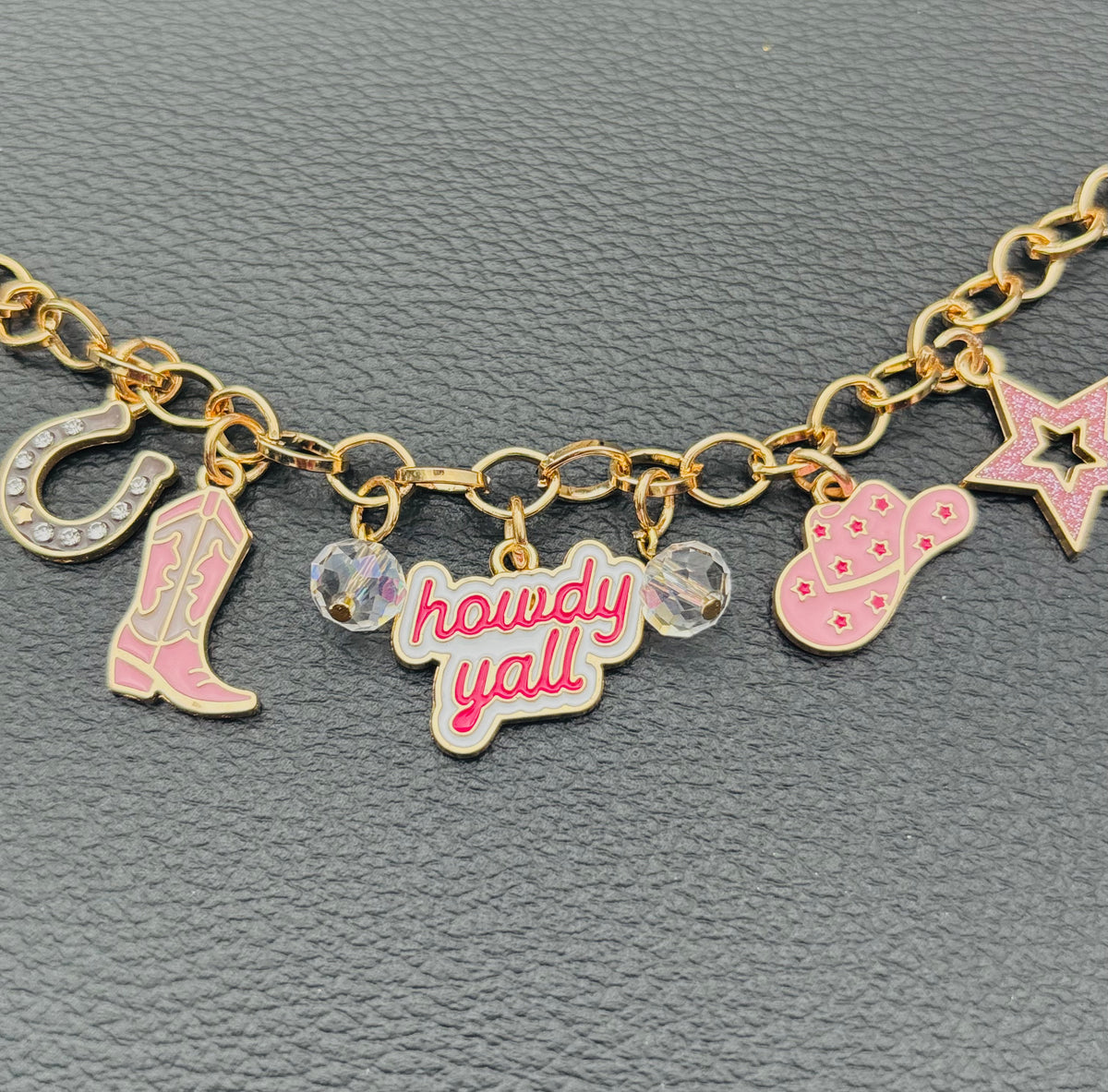 Pink Dolly Cowgirl Car Charm