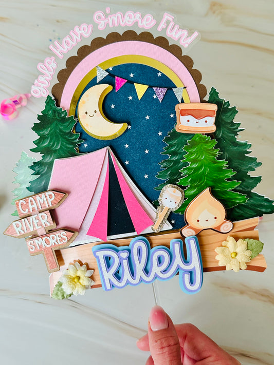 S’more Fun Camp Cake Topper