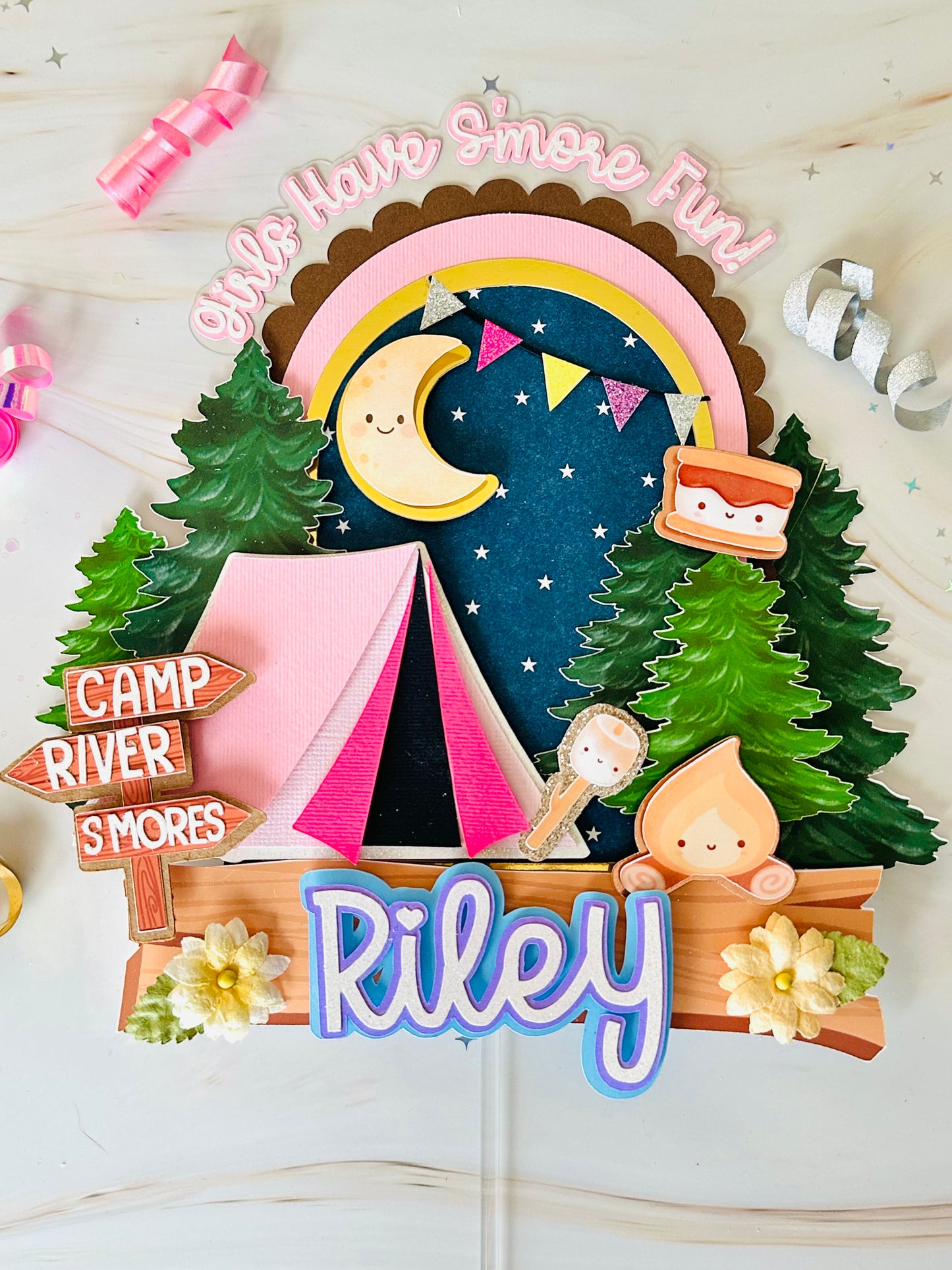 S’more Fun Camp Cake Topper