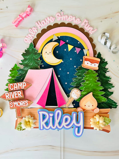 S’more Fun Camp Cake Topper