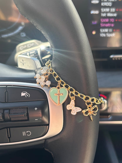 Jesus’ Love Car Charm (Light Green)
