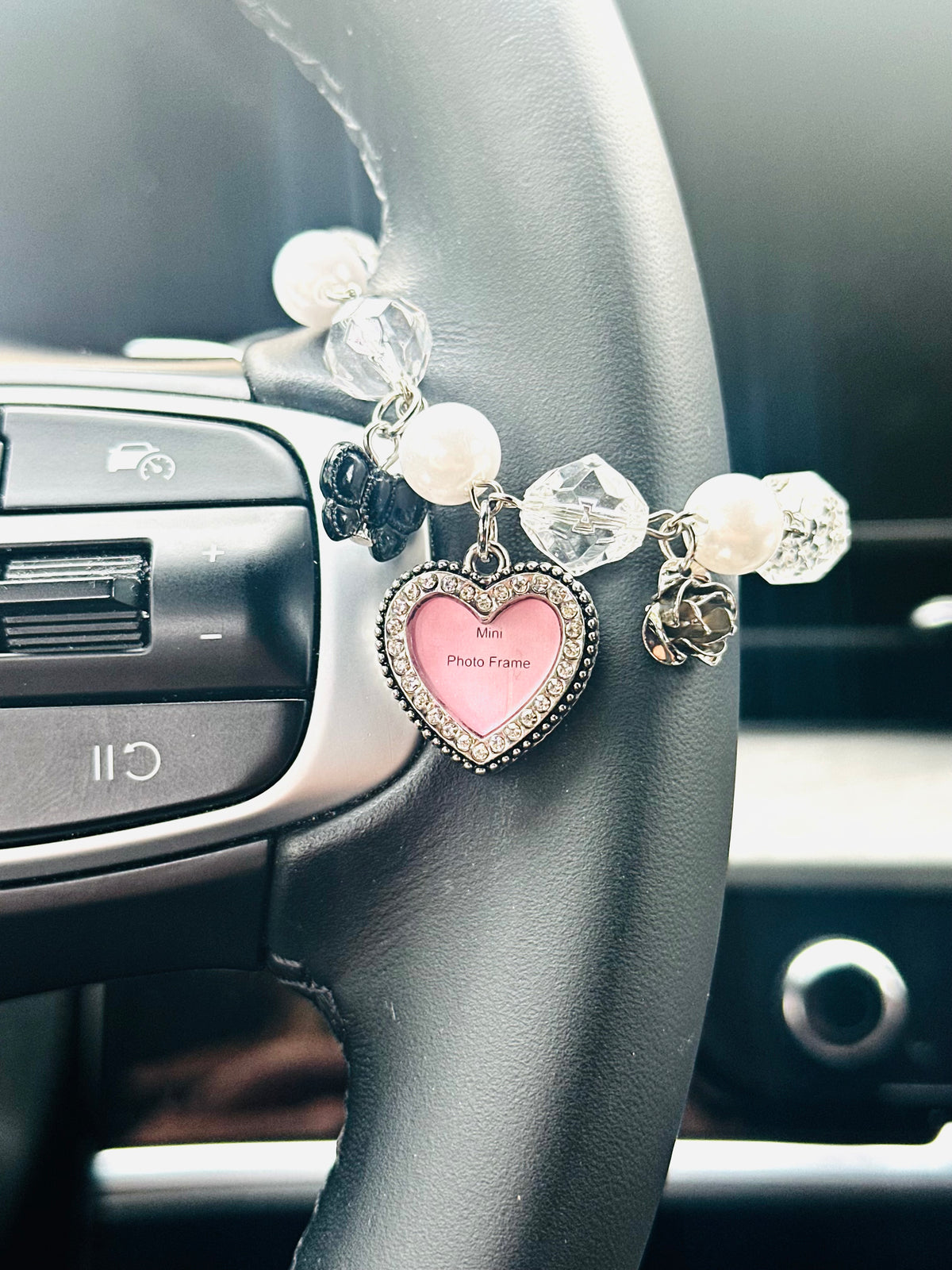 Pearl & Gem Photo Car Charm