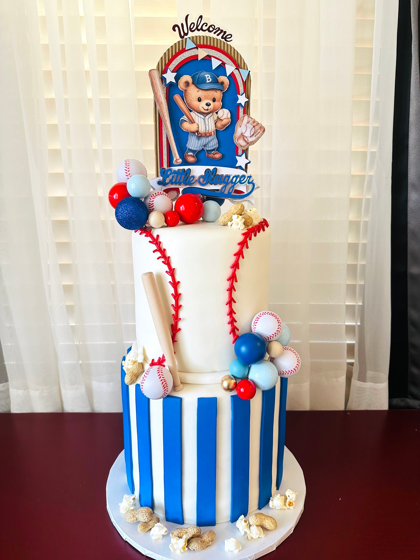 Little Slugger Baby Shower Cake Topper