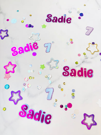 Girly Pop Star Confetti *Personalized*