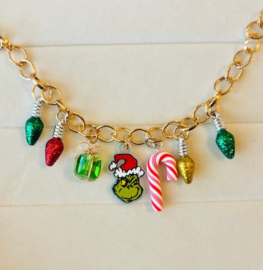 Grumpy Green Villian Car Charm (Green Present)