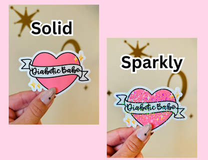 Diabetic Babe Sticker *Sparkly*
