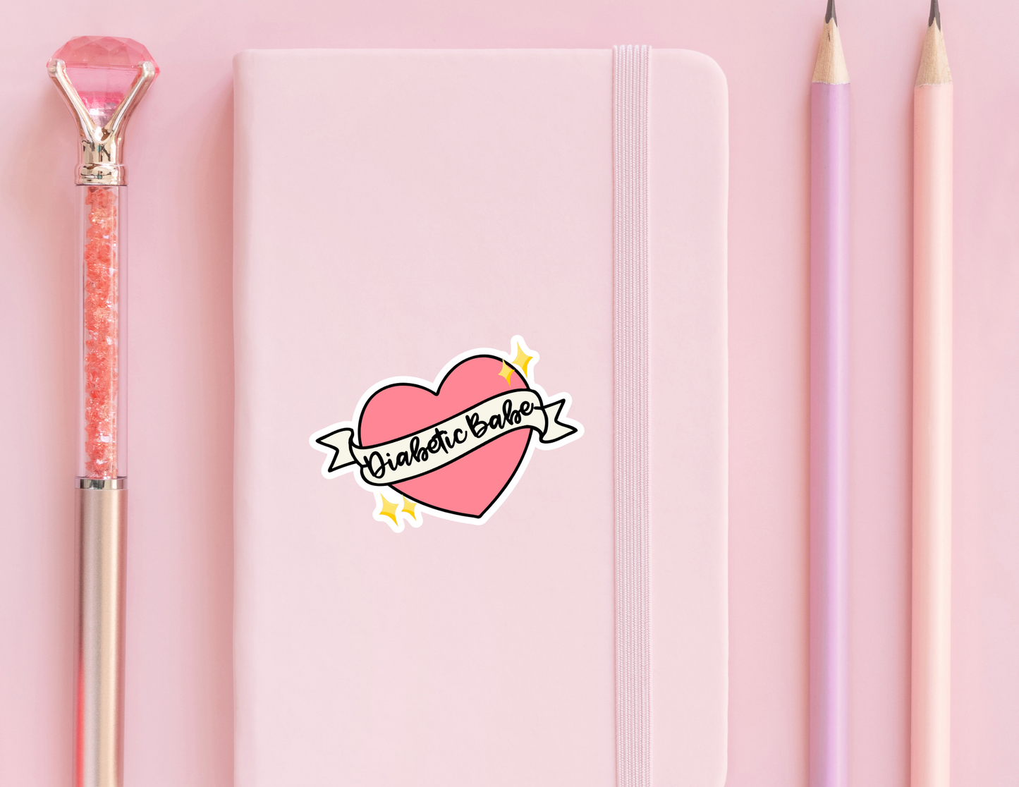 Diabetic Babe Sticker *Sparkly*