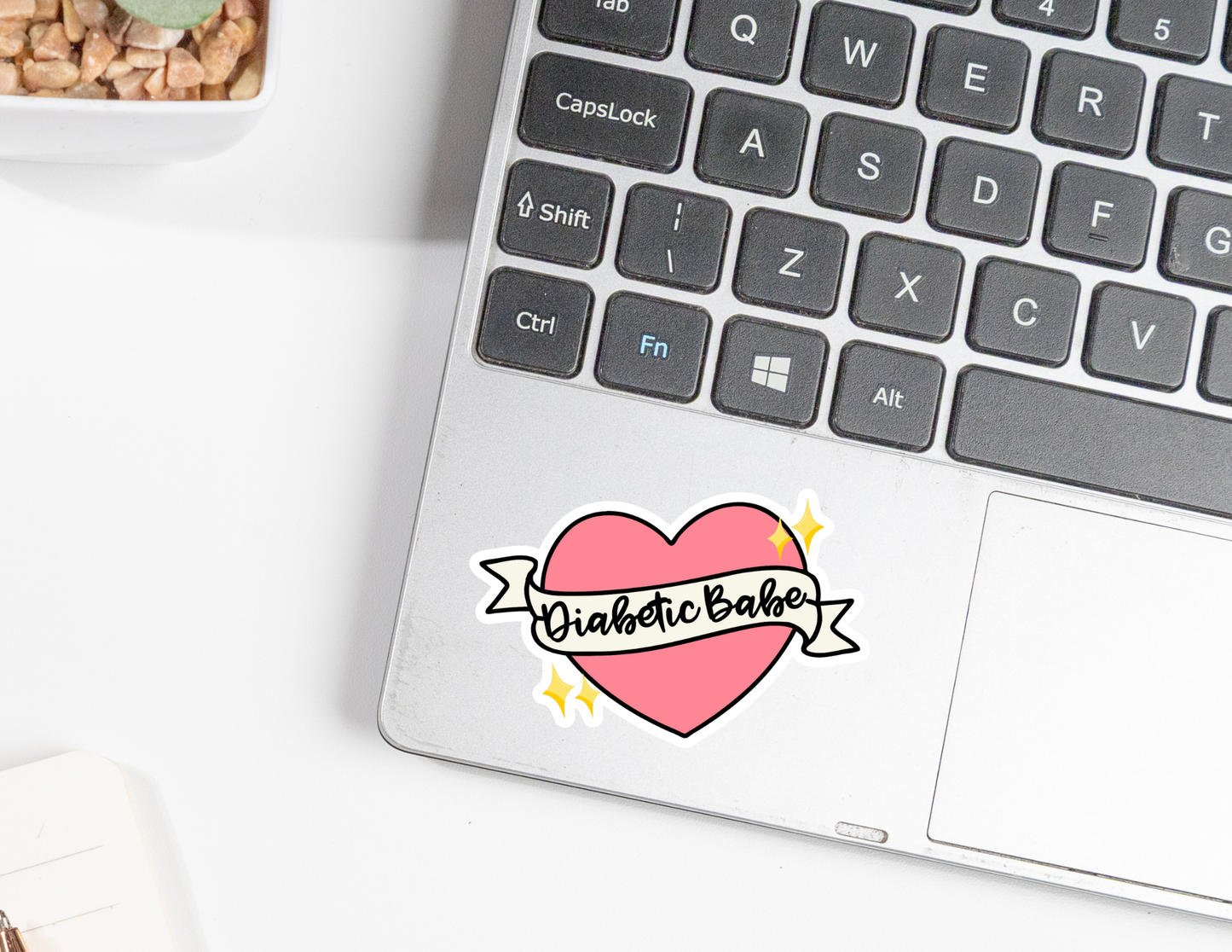 Diabetic Babe Sticker *Sparkly*