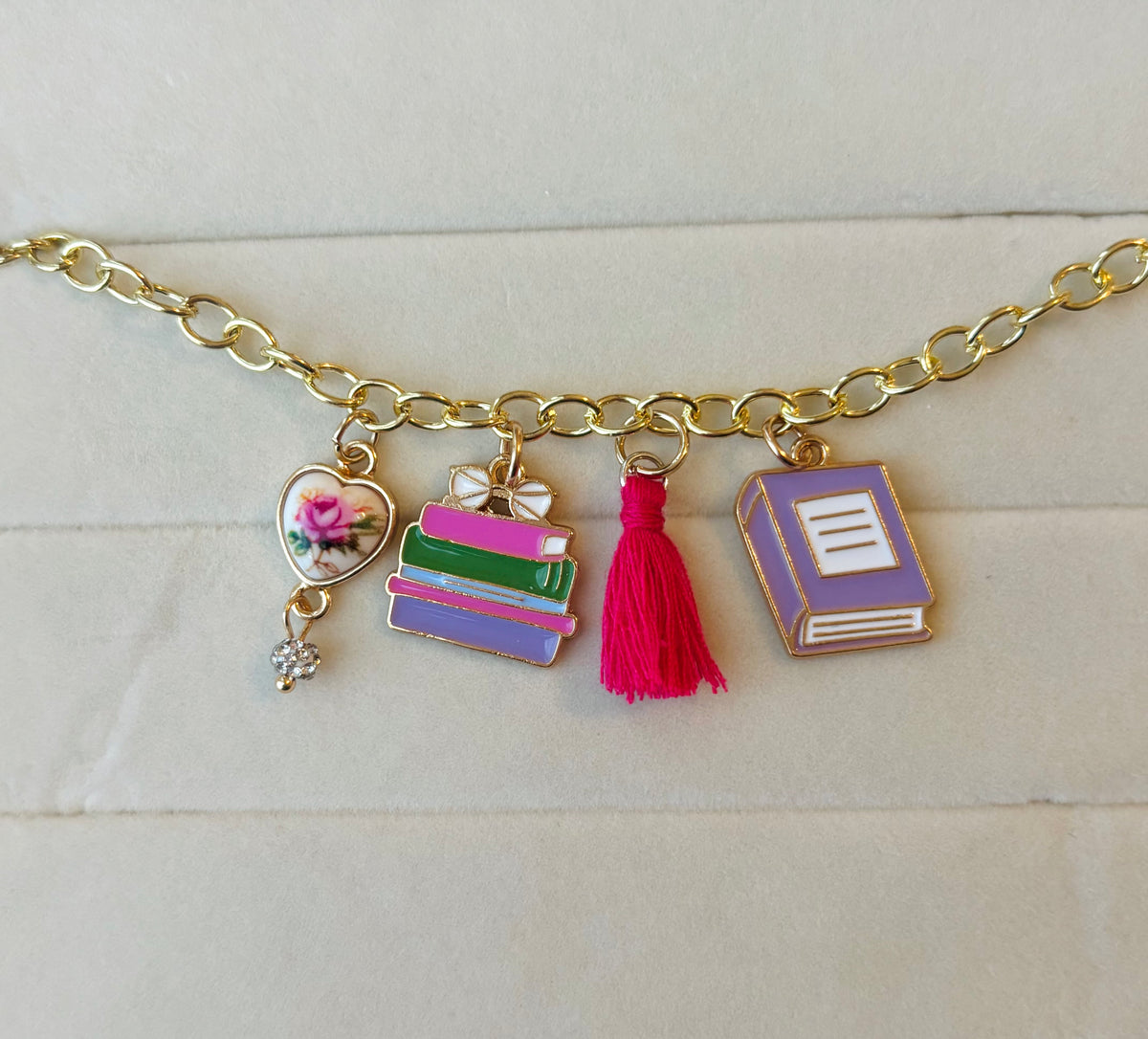 Book Lover Car Charm