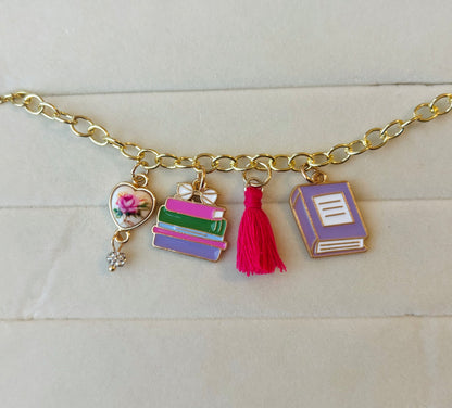Book Lover Car Charm