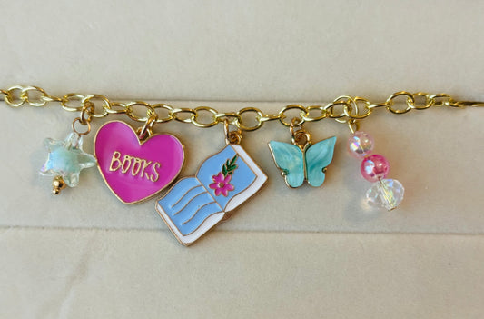 Books & Butterflies Car Charm