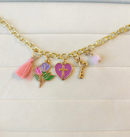 Jesus’ Love Car Charm (Pink Mauve)