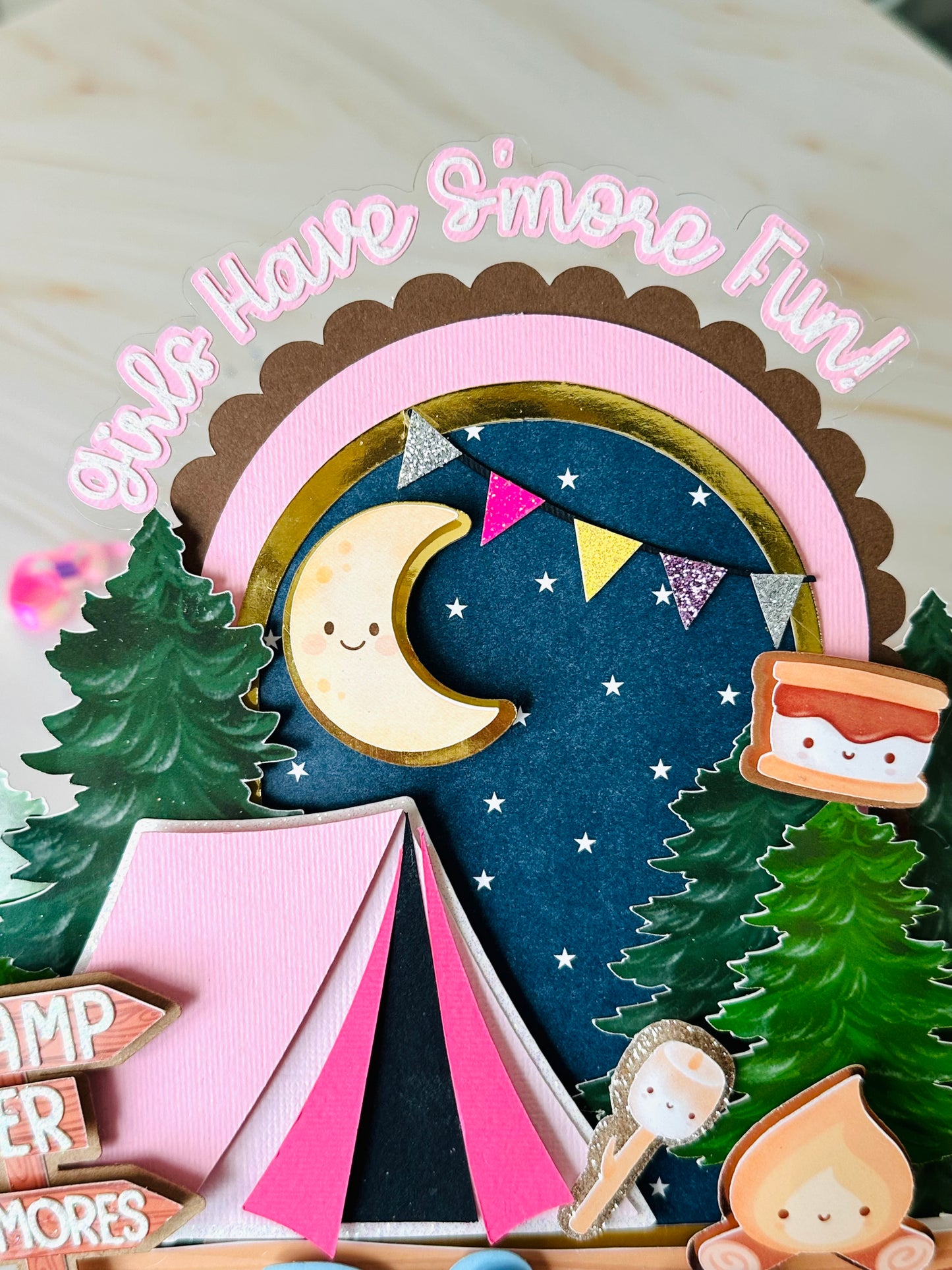 S’more Fun Camp Cake Topper