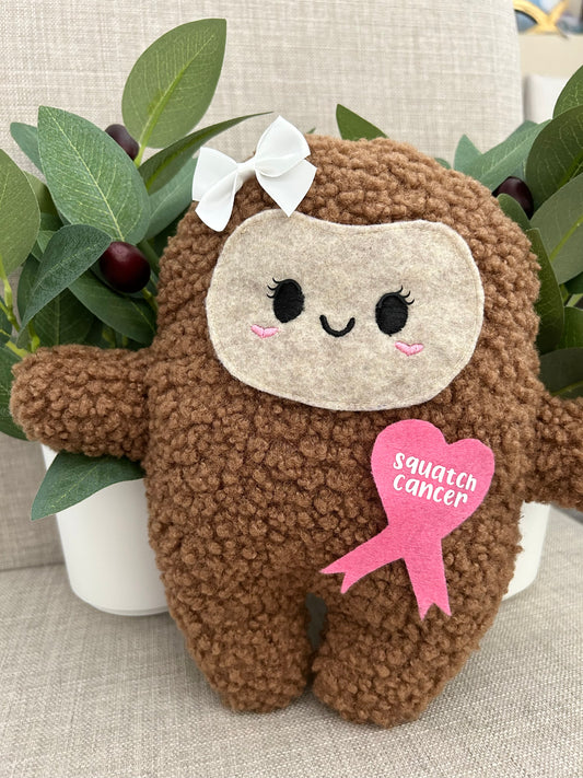 Squatch Cancer Handmade Plush *GIRL*