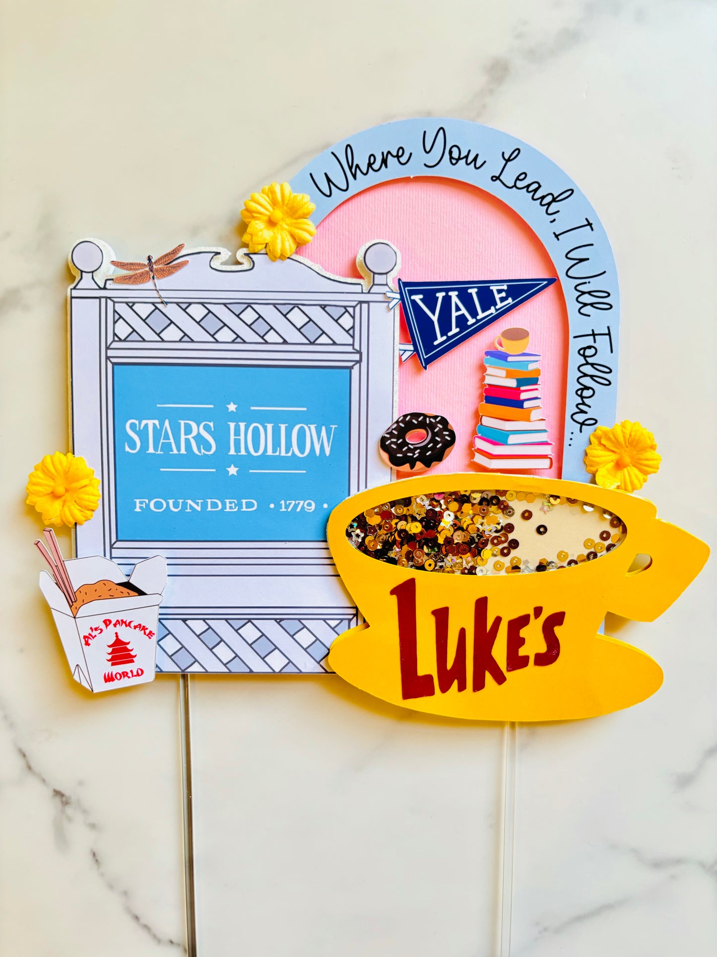 Autumn Girl Cake Topper
