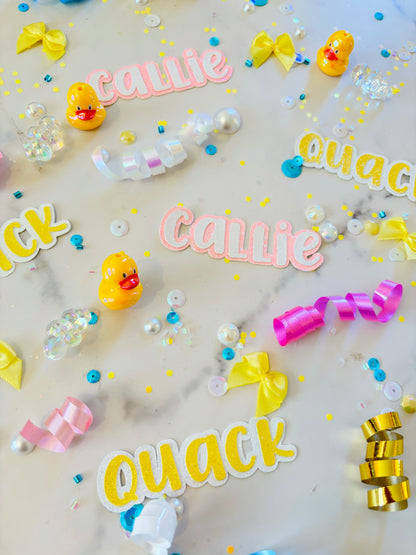 Rubber Ducky Table Scatter Confetti (Girl)*Personalized*