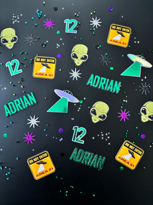 Alien UFO Table Confetti *Personalized*