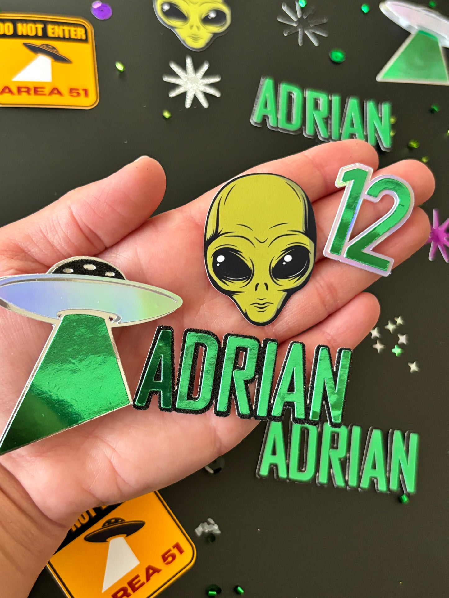 Alien UFO Table Confetti *Personalized*