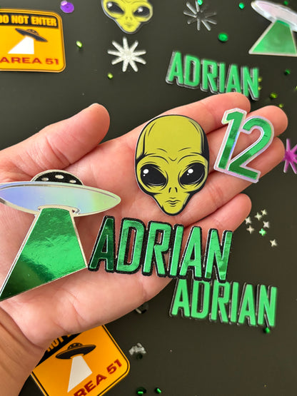 Alien UFO Table Confetti *Personalized*