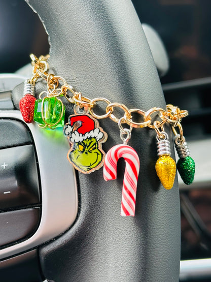 Grumpy Green Villian Car Charm (Green Present)