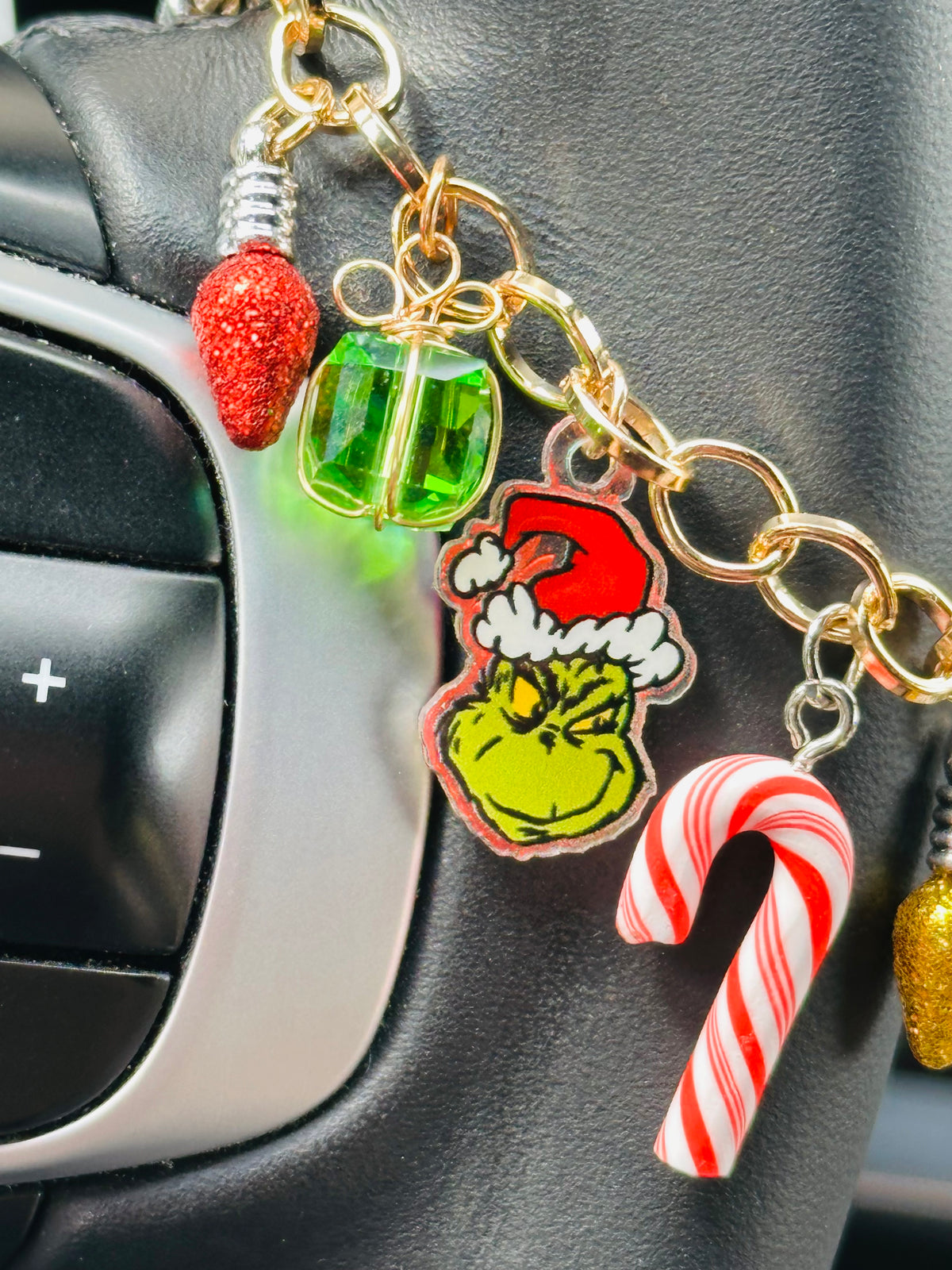 Grumpy Green Villian Car Charm (Green Present)