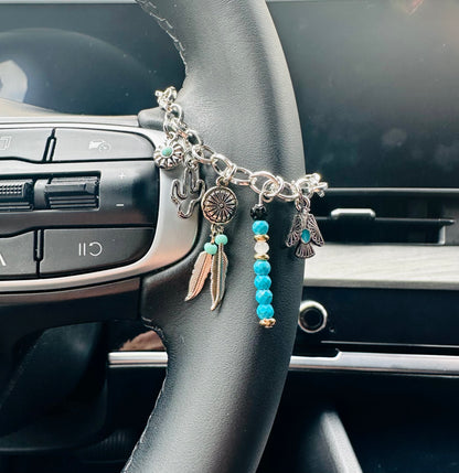 Native American Turquoise Car Charm