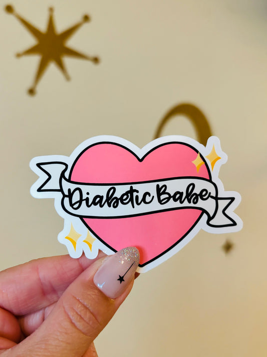 Diabetic Babe Sticker *Solid*