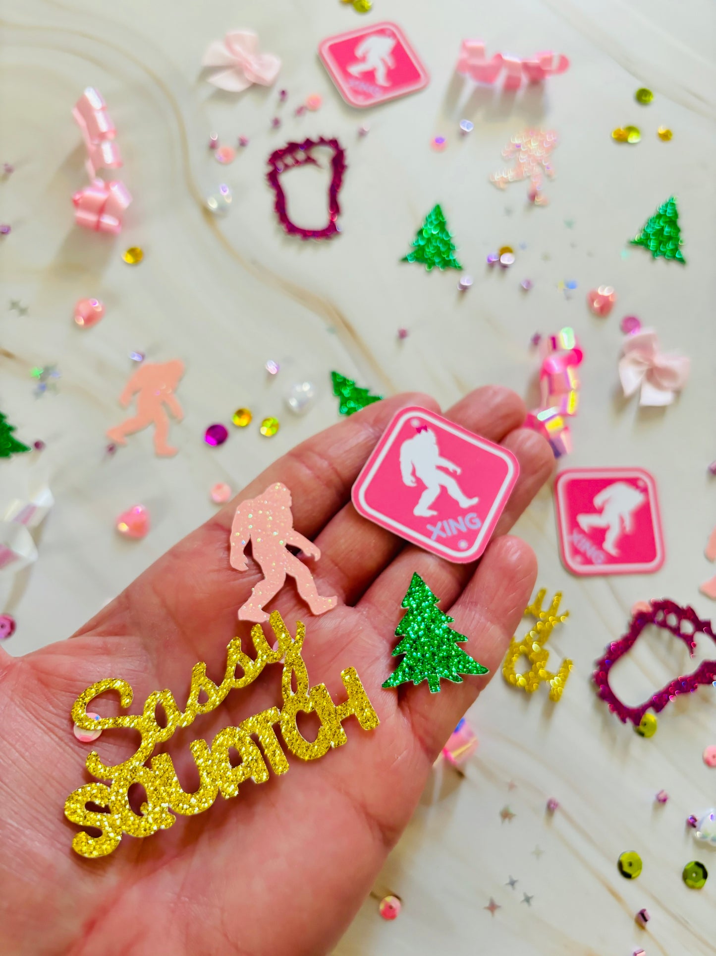 Sassy Squatch Party Table Confetti