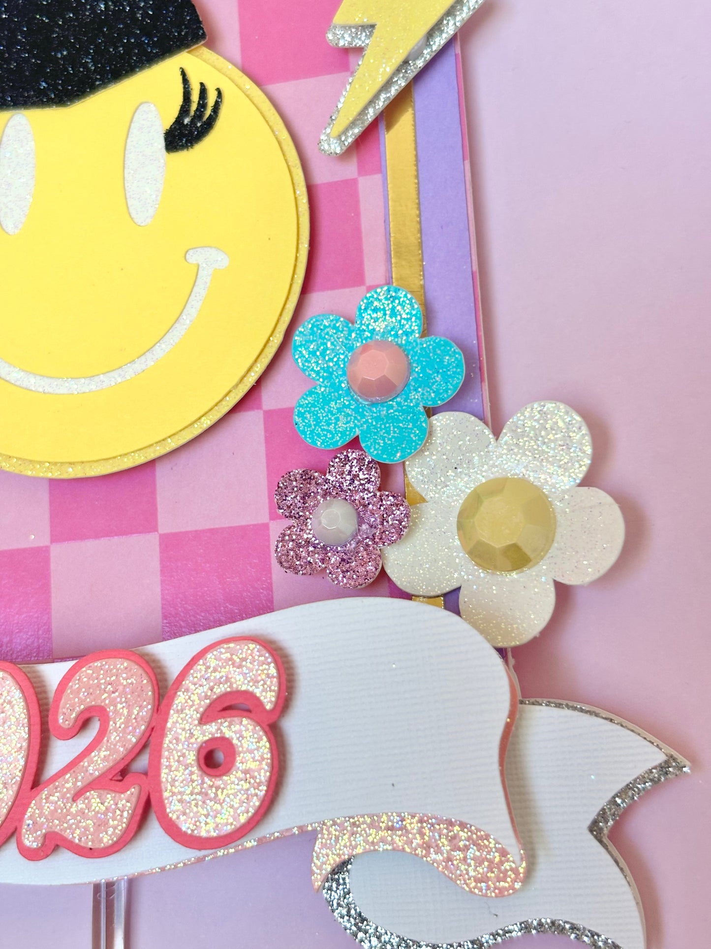 Smiley Graduation 2026 Cake Topper