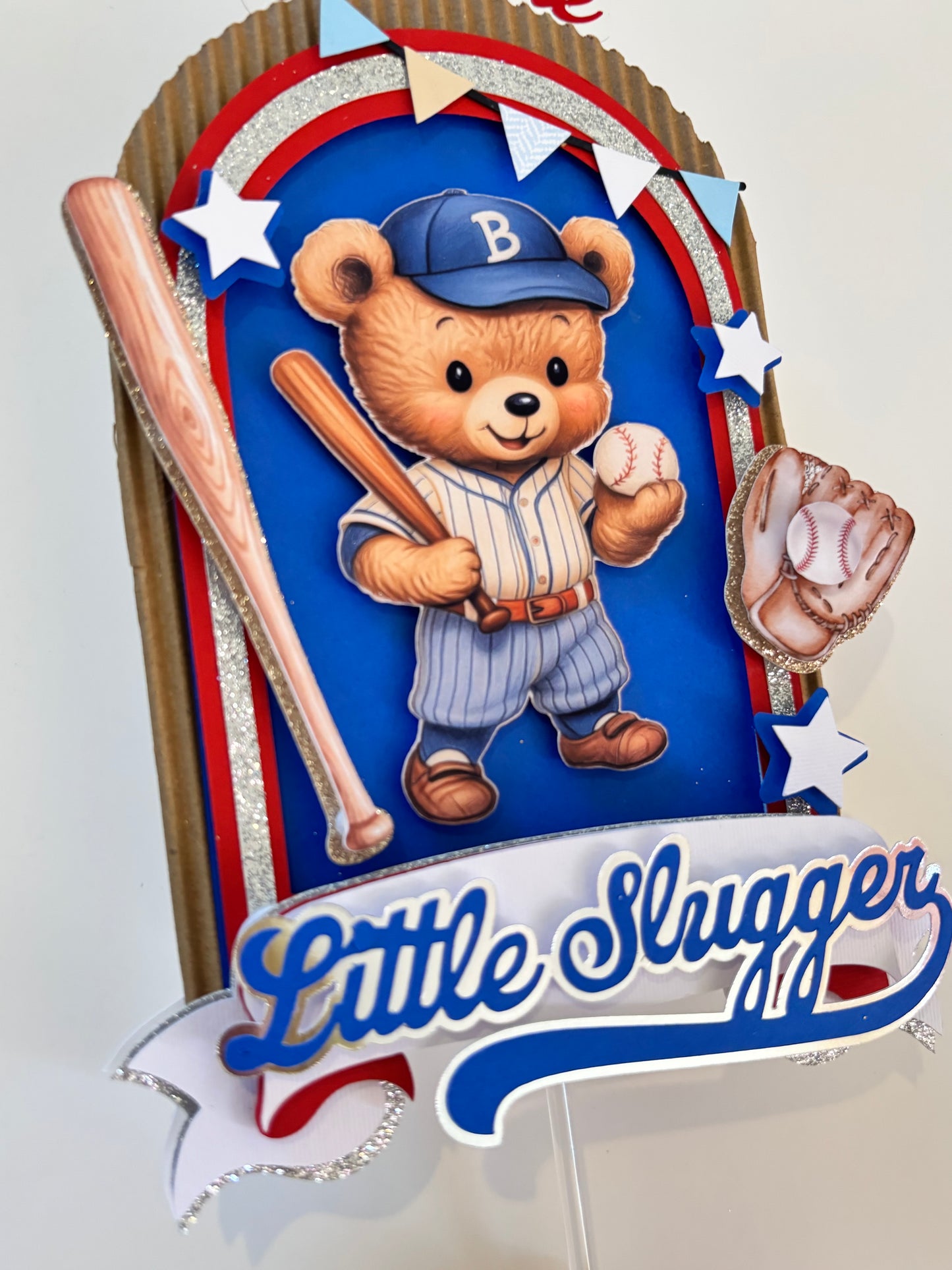 Little Slugger Baby Shower Cake Topper