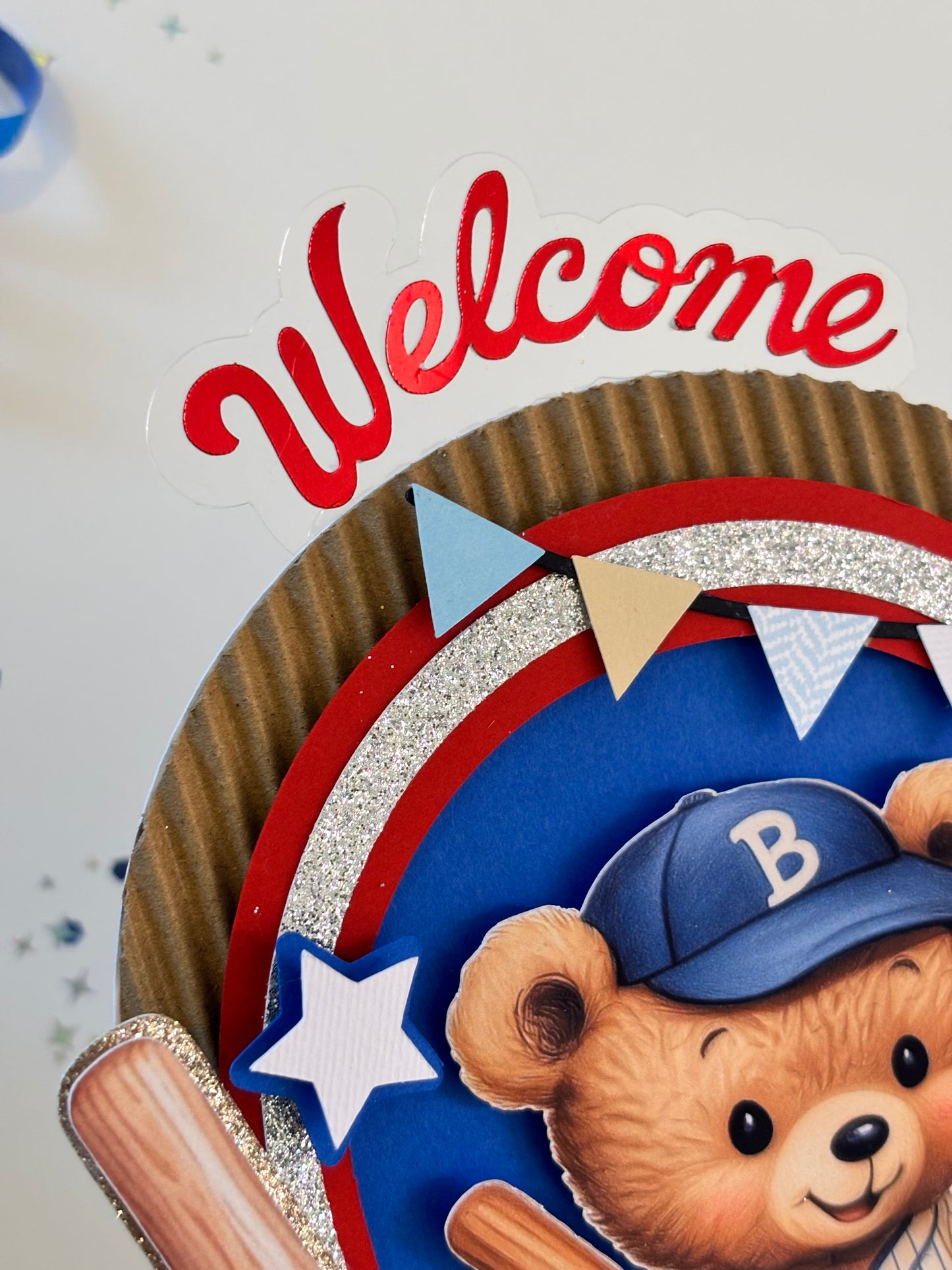 Little Slugger Baby Shower Cake Topper